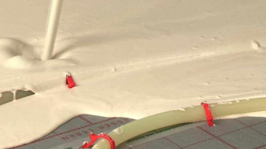 Detailaufnahme von Fließestrich